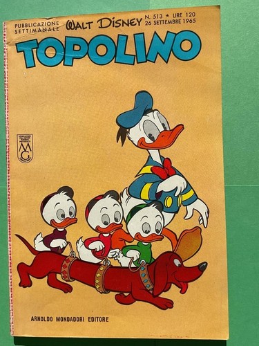 Topolino 513 con cartolina - con, e