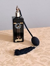 Vaporizzatore profumo Bottiglia vetro opaline nero Vintage