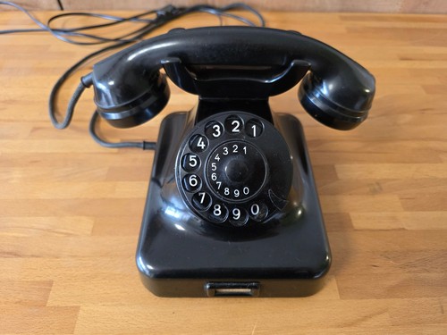 Telefono disco w48 nero - telefono,