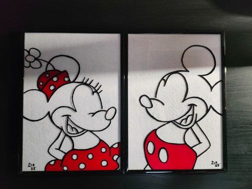 Quadro topolino minnie - quadro, e