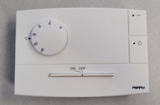TERMOSTATO ELETTRONICO PARETE PERRY ZEFIRO TE501B 230V SEMINCASSO BIANCO ON OFF 