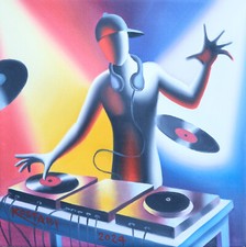 Mark Kostabi Olio su tela Cm 30,5 x 30,5