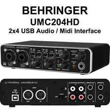 BEHRINGER U-PHORIA UMC204HD interfaccia audio 2x4 MIDI USB midas phantom 48w