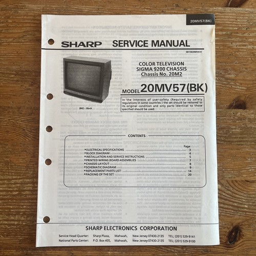 Sharp manuale servizio - sharp,
