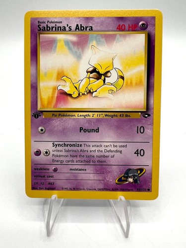 Carta pokemon sabrina abra - sabrina's,