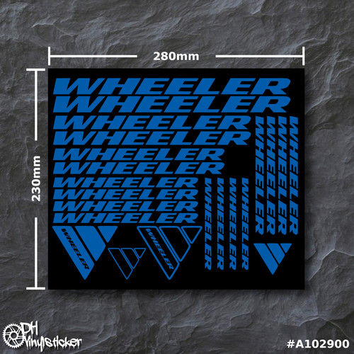 Wheeler set adesivi azzurro - wheeler,