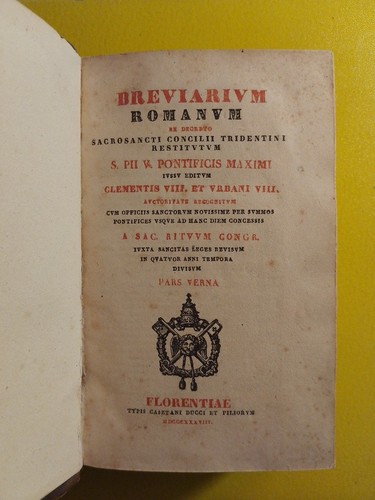 Breviarium romanum pii v - "breviarium,