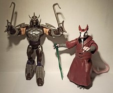 VENDO N°2 PERSONAGGI TARTARUGHE NINJA +ACCESSORI ALTEZZA 13/14 CM. 