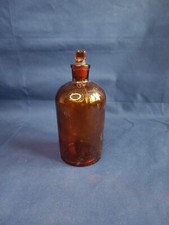 Bottiglia chimica vintage in vetro ambrato 500 ml - barattolo farmacia farmacia