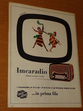 IMCA RADIO ANNO 1953 ANNI '50  PUBBLICITA ADVERTISING WERBUNG