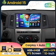 Autoradio 8 core 4+64G Android 15 per Jeep Grand Cherokee 3 WH,WK 2005-2007 DAB+
