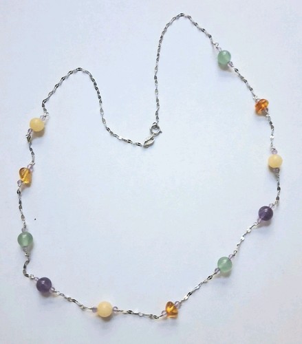 Collana argento 925 pietre - collana,