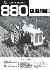 David Brown 880 - Selectamatic Depliant Trattore d'epoca  Anni '60