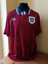 Vintage England football shirt 1994 XL away Umbro jersey soccer maglia calcio