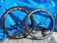Set ruote SHIMANO DURA-ACE WH-7900 C50 carbonio tubeless 10 velocità strada TT usate