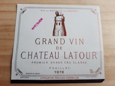 étiquette vin chateau latour - vin,