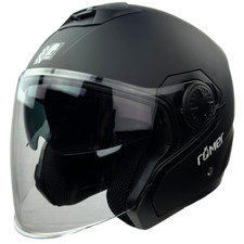 Römer RR10901 Casco Jet Nero Opaco con Parasole - Casco Moto XS-XXL