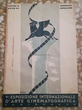 Va ESPOSIZIONE ARTE CINEMATOGRAFICA - Programma - G. Krayer - Venezia 1937