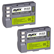 2 x batteria ayex EN-EL3e per