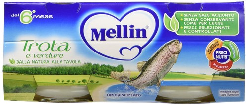 Mellin omogeneizzato trota 24 - omogeneizzato,