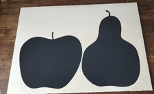 Enzo Mari  " Tra la Mela e la Pera " Serigrafia Stampata a Torchio 1984 Danese