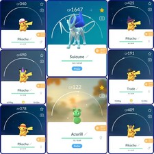 Pokémon·GO ✨Shiny Azurill & Shiny Suicune 2019 (fortuna garantita)✨ Costume Pikachu