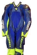 Tuta in Pelle Moto DAINESE  Valentino Rossi Modello Sole e Luna Inserti Titanio