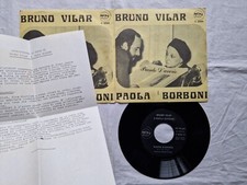 PAOLA BORBONI BRUNO VILAR PIANTO D'AVORIO 45 GIRI EP 1973 TV RARISSIMO POESIA