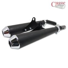 TRIUMPH HINCKLEY BONNEVILLE COPPIA MARMITTE SCARICO MEGAFONO KIT COMPLETO