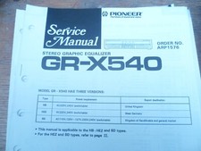 Pioneer GR-X540 Equalizzatore