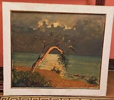 Bruno GIUSTI - olio su tela-macchiaioli, scuola Labronica - quadro Livorno 50x60