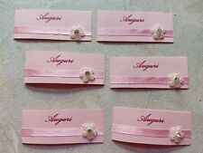 ?13 Bigliettini per bomboniere  rosa