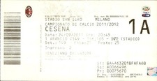 Biglietto stadio Milan Cesena