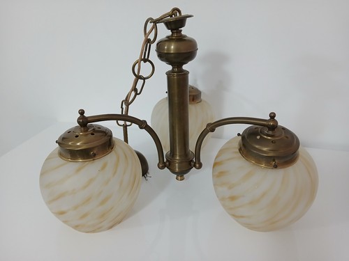 Lampadario vintage ottone a - vintage,