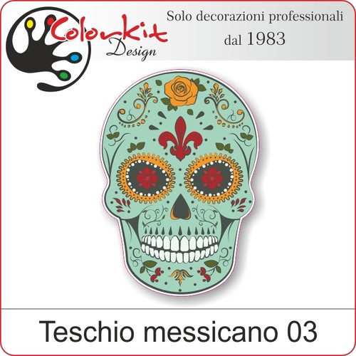 Adesivo teschio messicano - adesivo,