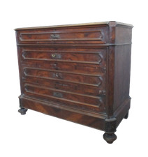 Cassettone in noce - umbertino - fine 800 - comò cassettiera  