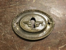 MOSTRINA PLACCHETTA X CHIAVE ANTICA VINTAGE IN OTTONE LAMIERINO  PER MOBILE