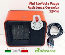 Mini Stufetta Compatta Rossa con Resistenza Ceramica 1500W Stufa Fuego Melchioni