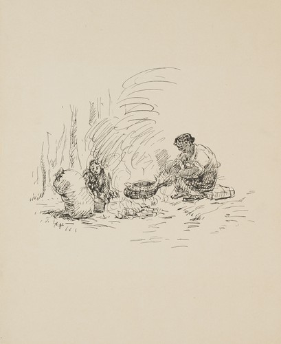 Cena falò 1914 - cena, circa