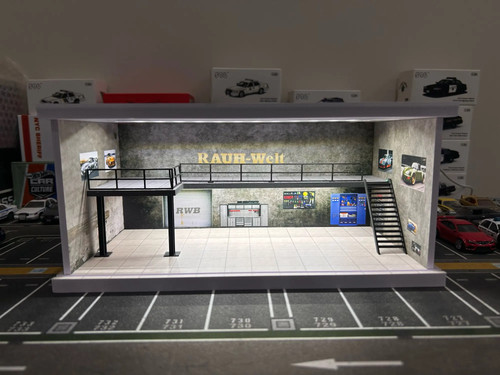 Diorama modello garage - 1/64,