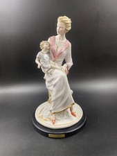 SCULTURA STATUA STATUETTA DONNA NOBILE CON BIMBO CAPODIMONTE VITTORIO SABADIN