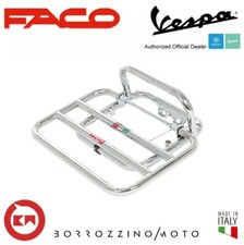 FACO PORTAPACCHI POSTERIORE CROMATO CON RIBALTINA PER VESPA LX 50 125 150 LXV