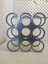 PORTABOTTIGLIE VINTAGE ALLUMINIO DESIGN CANTINETTA 9 POSTI VINO CANTINA