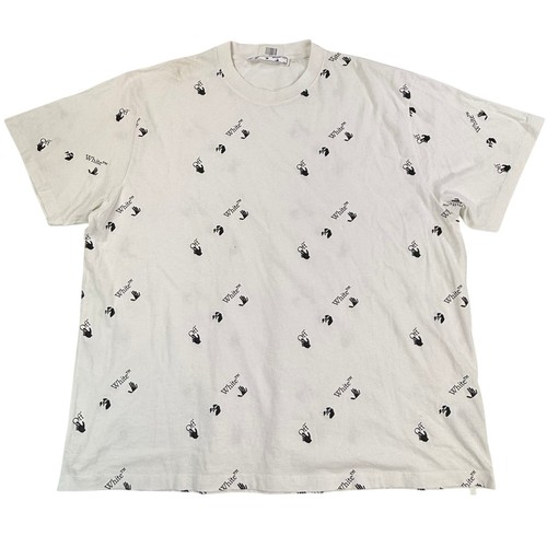 Shirt off white stampa - t-shirt,