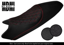 ADATTO PER DUCATI MONSTER 93-07 CUSTOM GRIP CARBONIO VINILE COPRISEDILE DSG4 PUNTO ROSSO