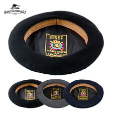 Berretto lana Sterkowski GRAND CLASSIC comodo uomo vintage nero grigio blu