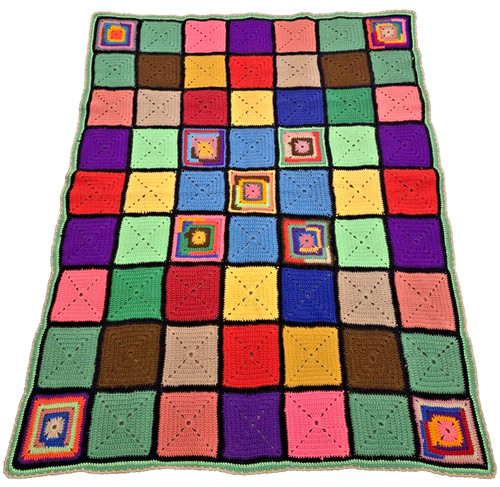 Coperta all uncinetto afgana - all'uncinetto,