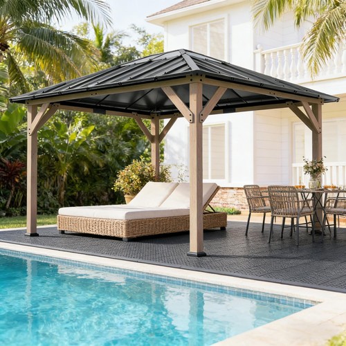 Hardtop gazebo with - hardtop,