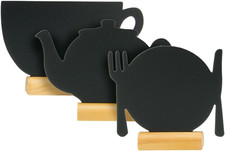 - Set Da 3 Lavagne Da Tavolo Silhouette Teiera, Piatto, Tazza - per Caffè, Risto