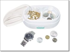 DISPOSITIVO ULTRASUONI alimentato a batteria x PULIZIA MONETE GIOELLI e non solo